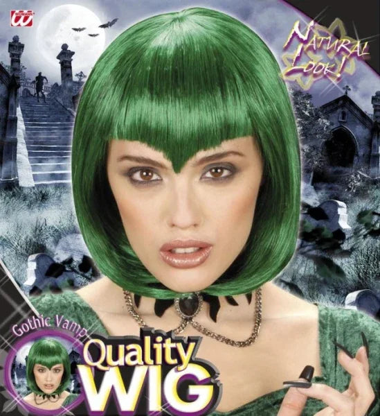 Peluca Vampiresa Verde Corta COMPLEMENTOS Widmann